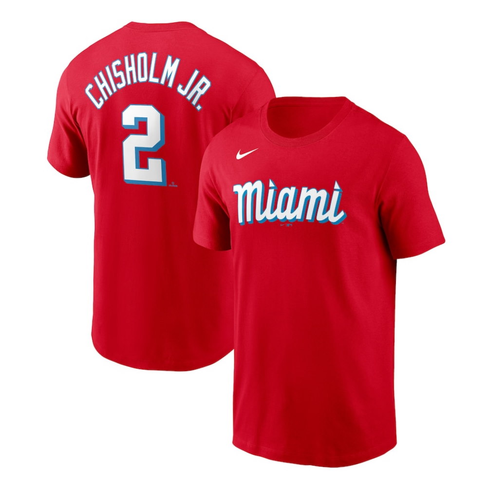 Jazz Chisholm Miami Marlins City Connect Name & Number T-Shirt