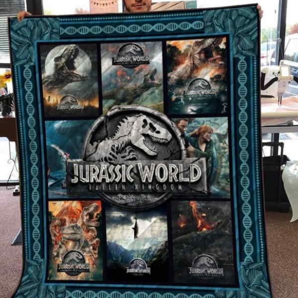 Jurassic World Fabric 3D Quilt Blanket