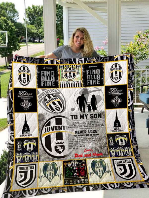 Juventus F.C To My Son Love Dad And Mom 3D Quilt Blanket