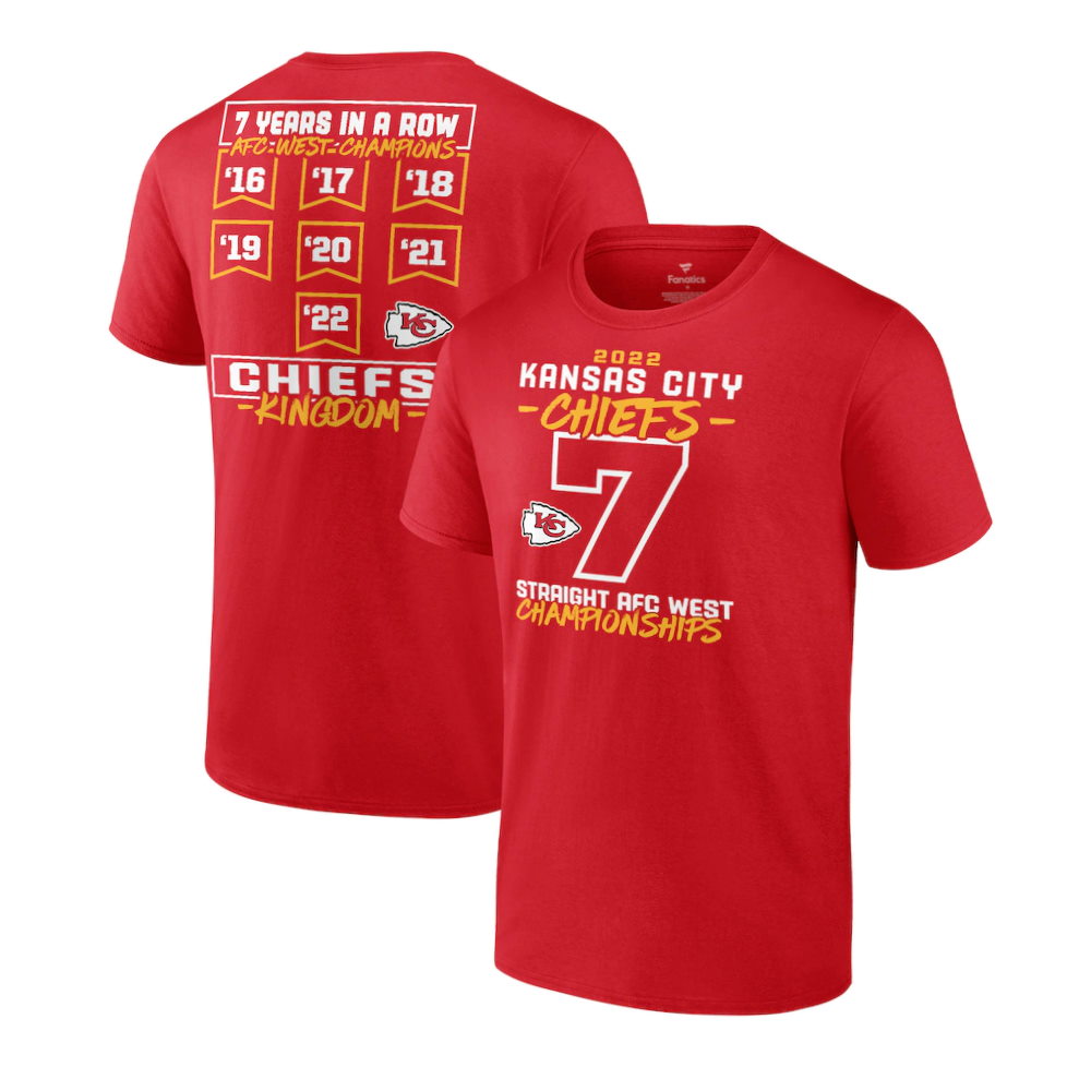 Kansas City Chiefs Seventh-Straight AFC West Division Championship T-Shirt