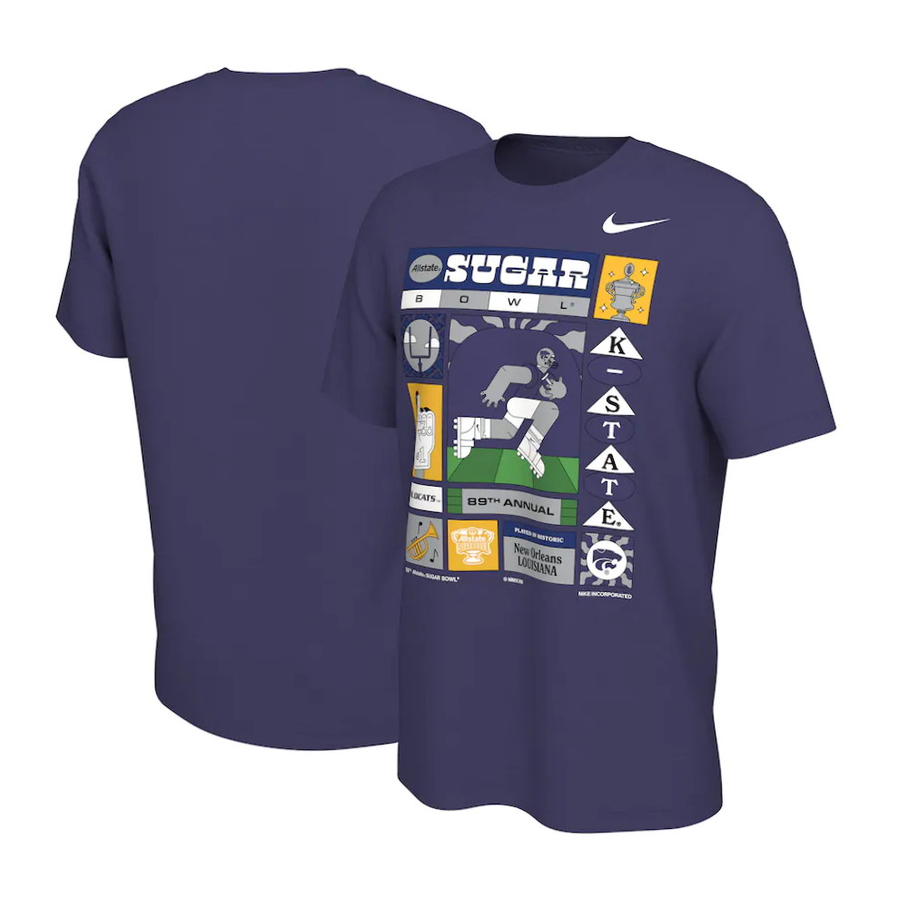 Kansas State Wildcats 2022 Sugar Bowl Illustrated T-Shirt