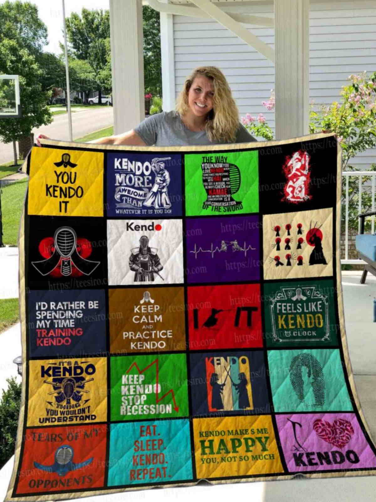 Kendo 3D All Over Printed Quilt Blanket