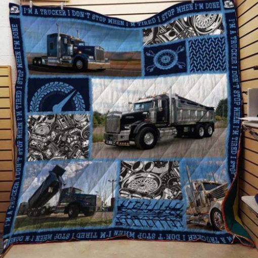 Kenworth Dump Truck  Quilt Blanket