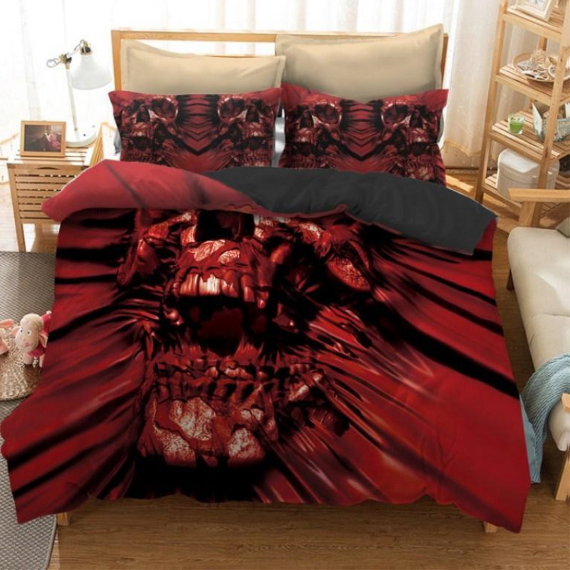 Kingize Bohemiankull Print Et 3D Bedding Set