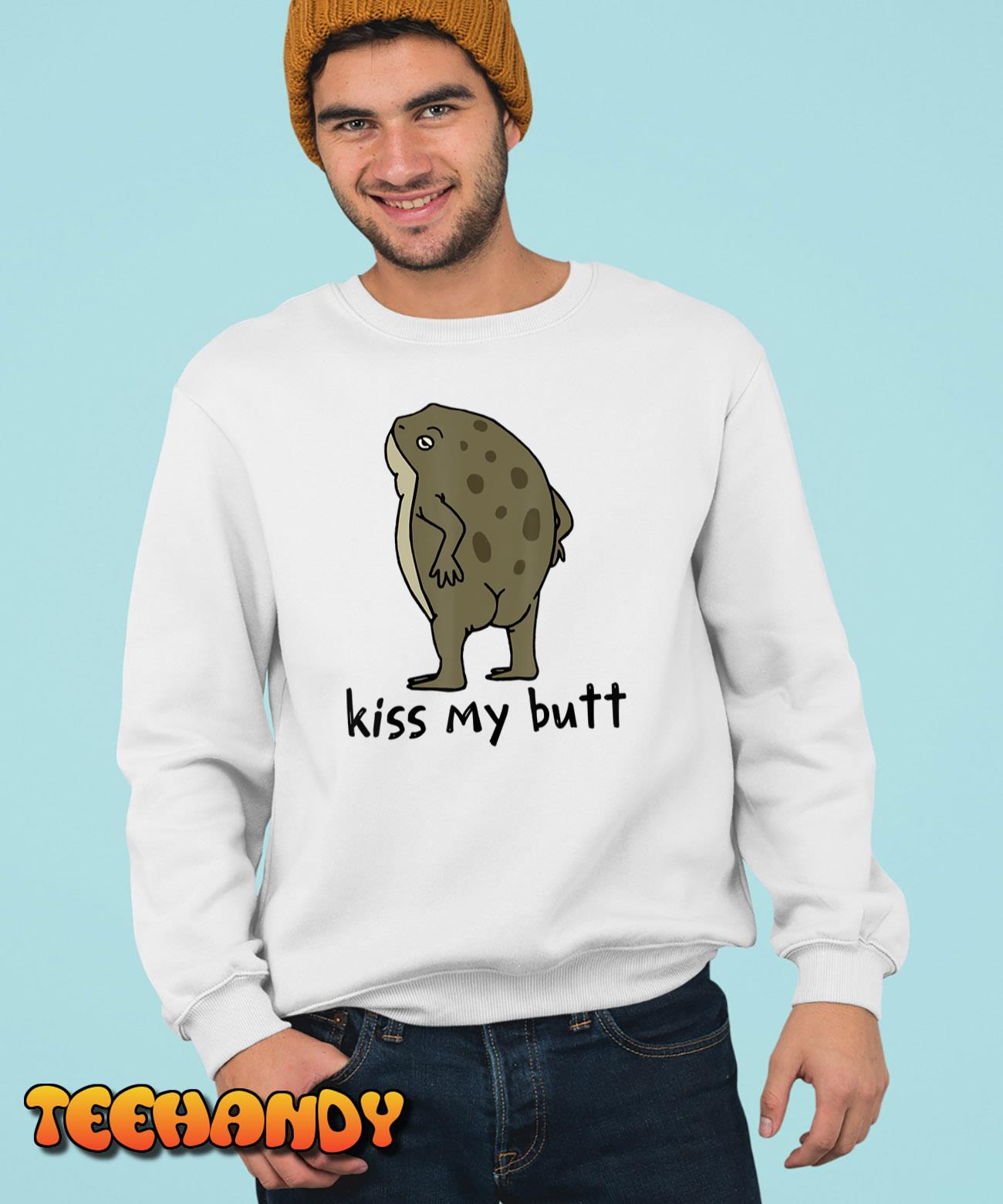 Kiss My Butt Green Frog T-Shirt