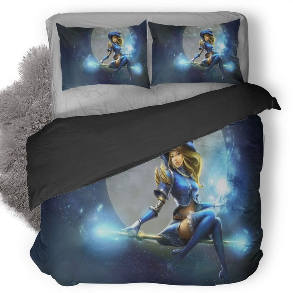 League Of Legends Lux Moon Staff Witch Hat 3D Bedding Set