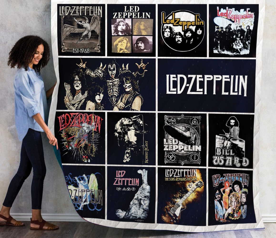 Led Zeppelin Albums 3D Quilt Blanket