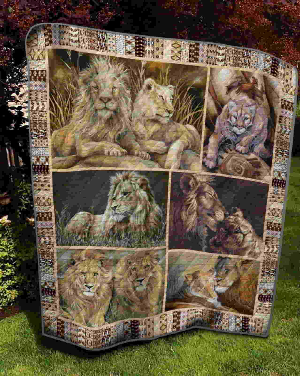 Lion Love 3D Quilt Blanket