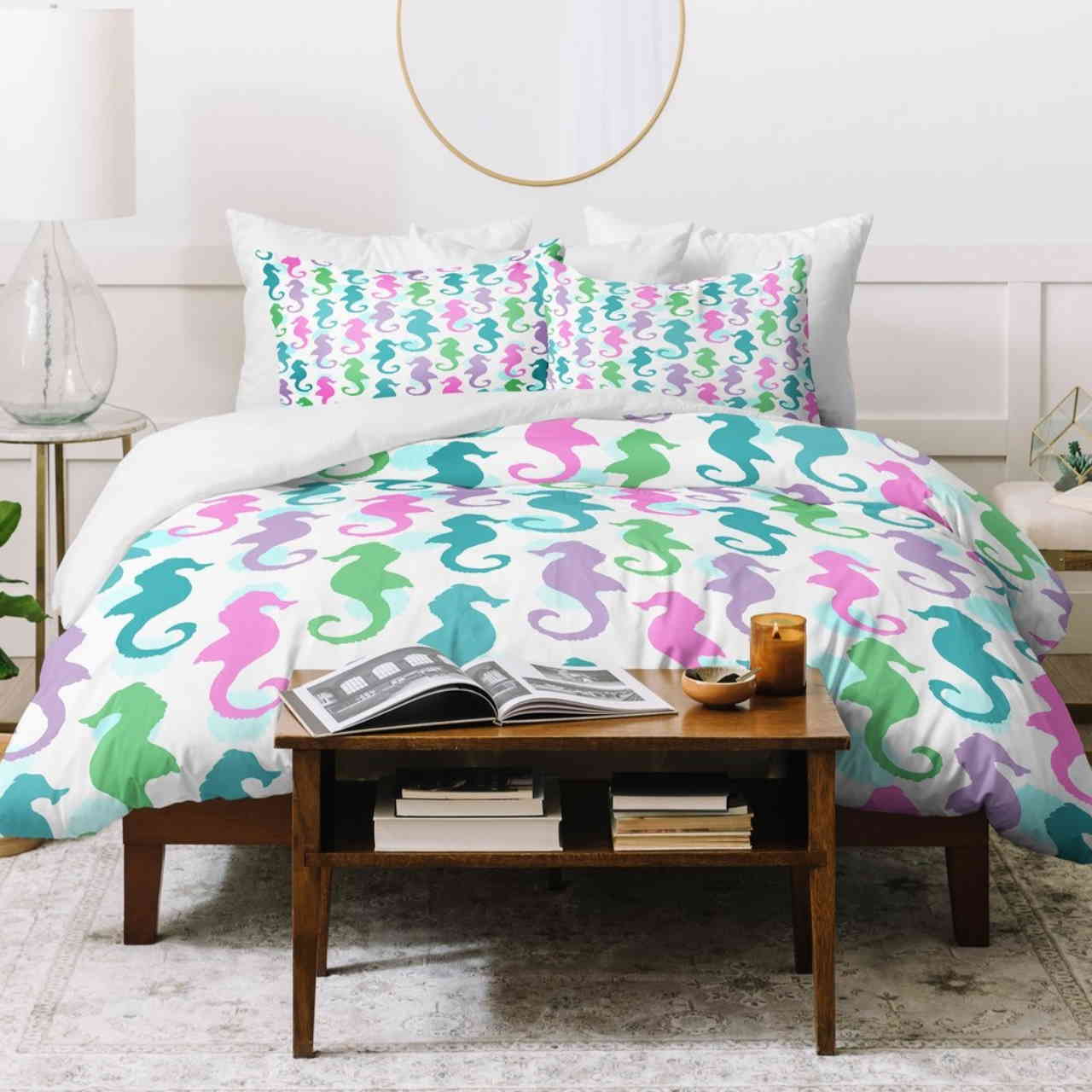 Lisa Argyropoulos Seahorses And Bubbles Spring Bedding Set