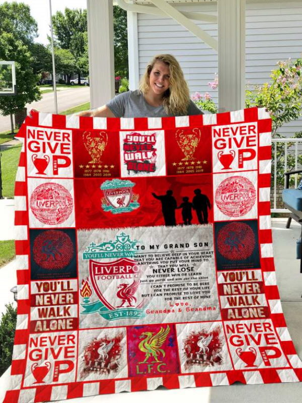 Liverpool Grandma And Grandpa To Grandson 3D Quilt Blanket