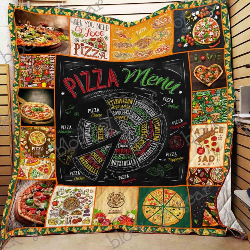 Love Pizza Quilt Blanket