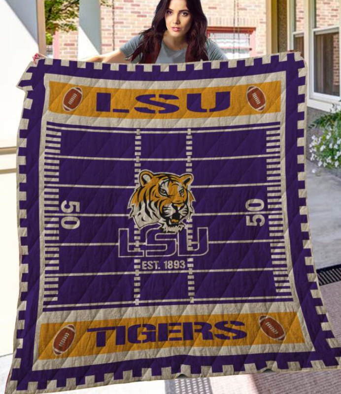 Lsut Tigers 3D Quilt Blanket