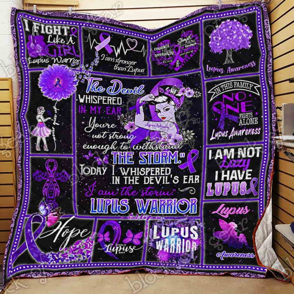 Lupus Warrior Am The Storm Quilt Blanket