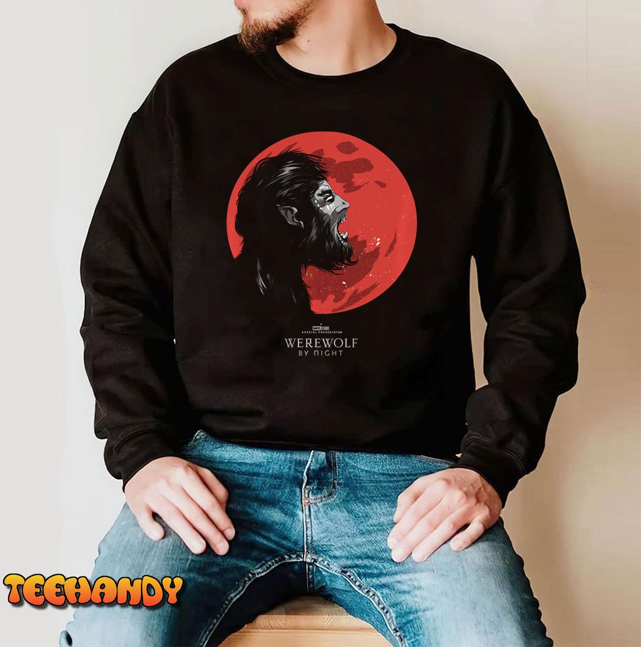 Marvel Werewolf By Night Jack Howling At The Moon Pullover Hoodie