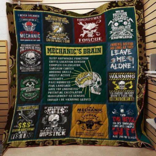 Mechanic’ Brain 3D Quilt Blanket