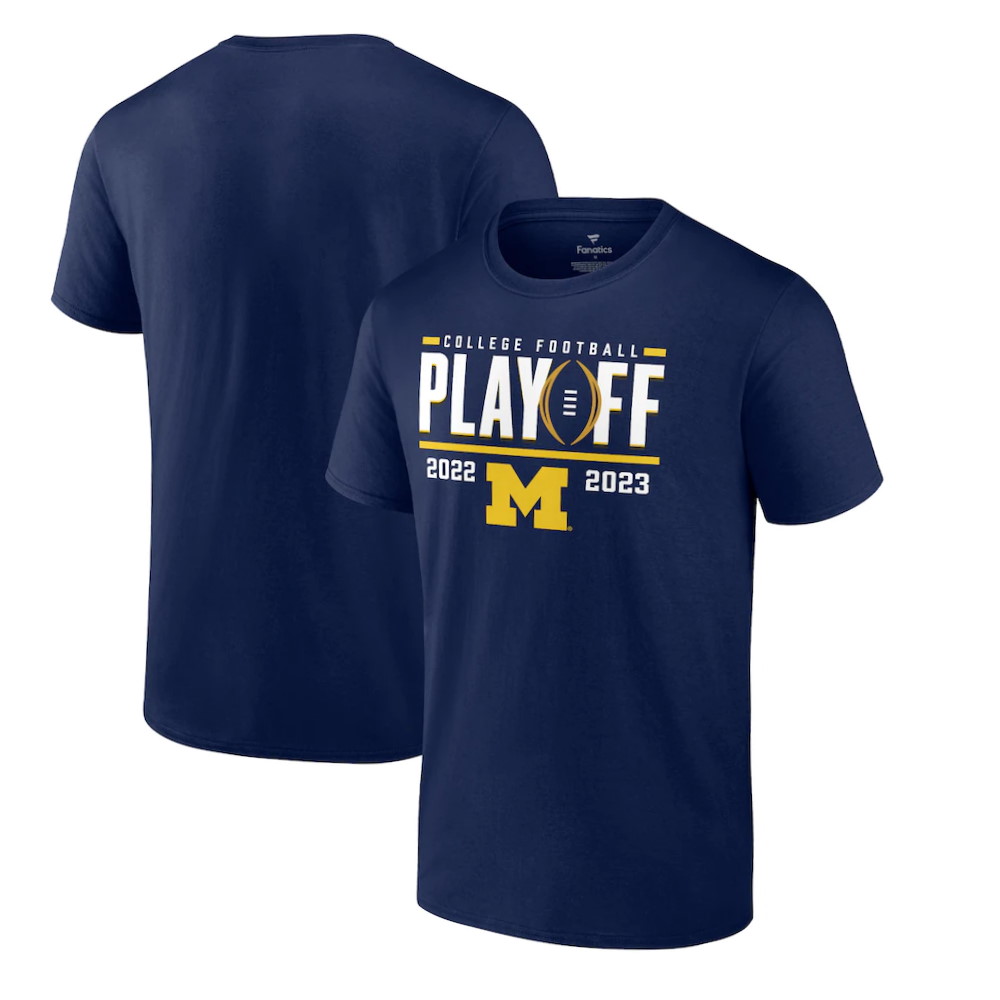 Michigan Wolverines 2022 College Football Playoff First Down Entry T-Shirt