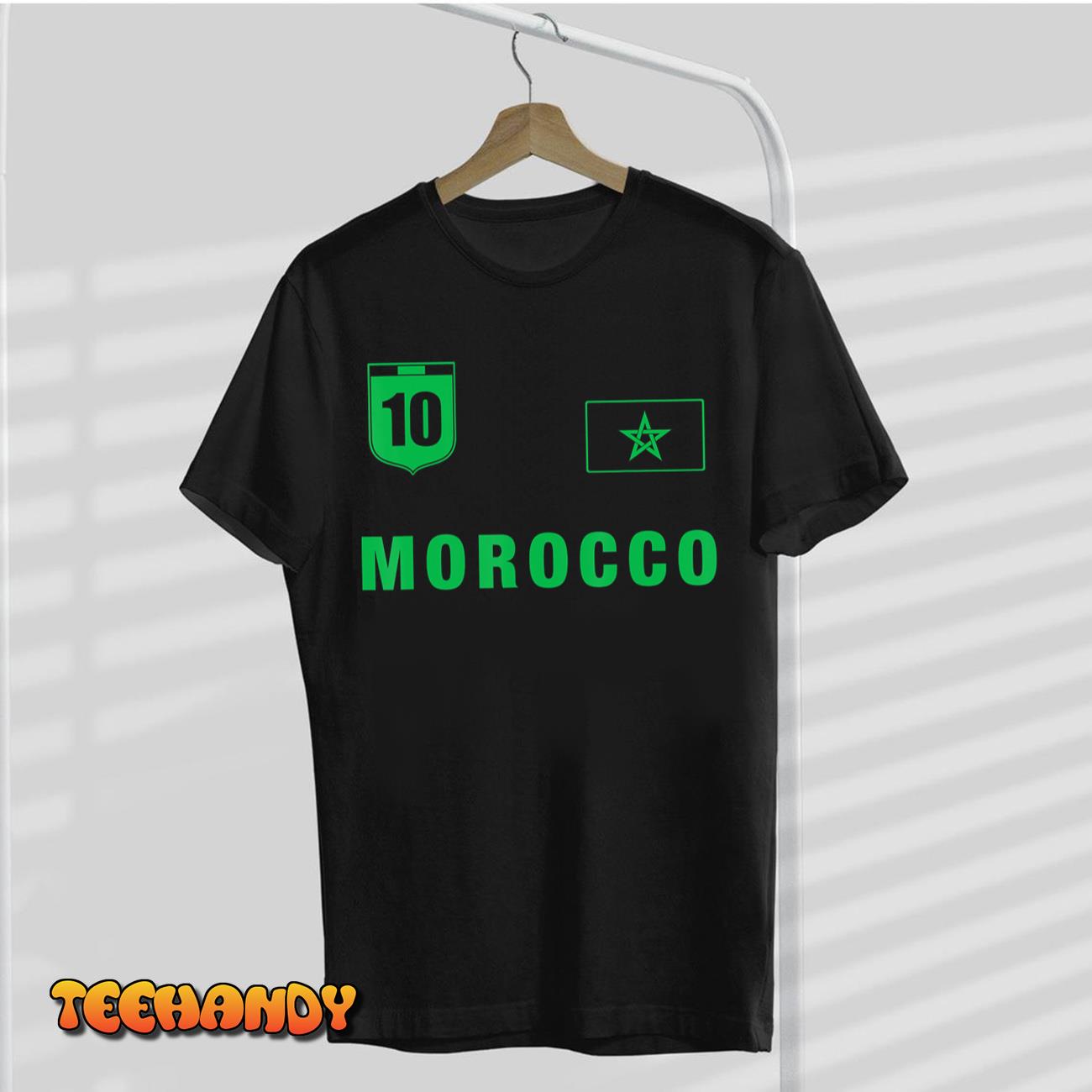 Morocco Soccer Team Jersey Red Morocco Fans Apparel Design T-Shirt