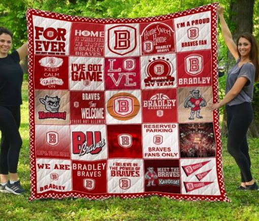 Ncaa Bradley Braves 3D Quilt Blanket