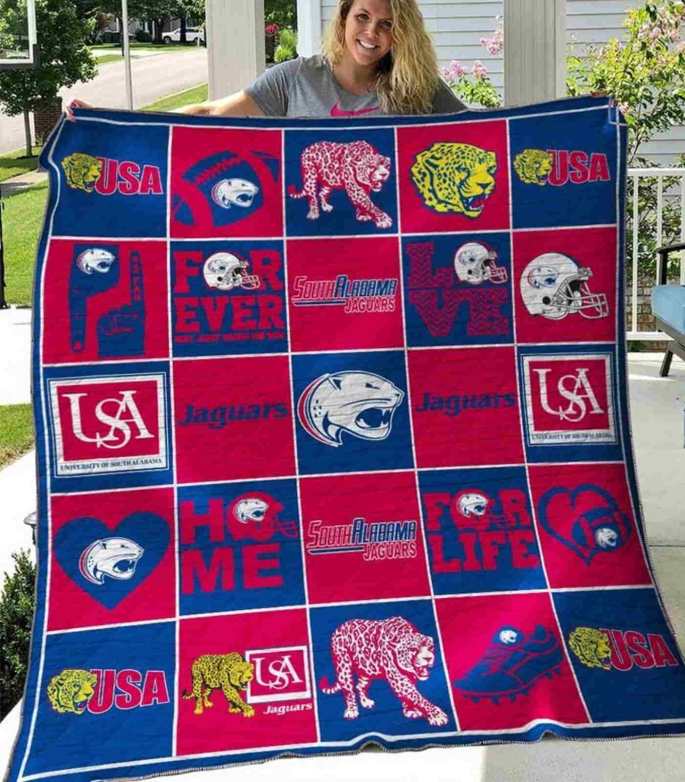 Ncaa South Alabama Jaguars 3D Quilt Blanket