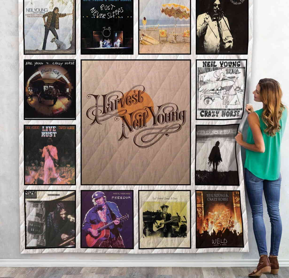 Neil Young Best Albums 3D Quilt Blanket