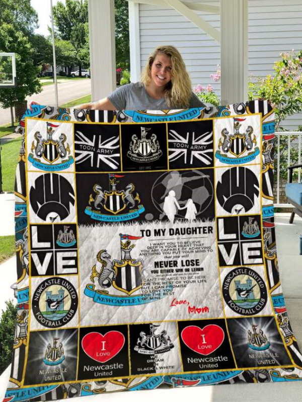 Newcastle United F.C To My Daughter Love Mom Quilt Blanket