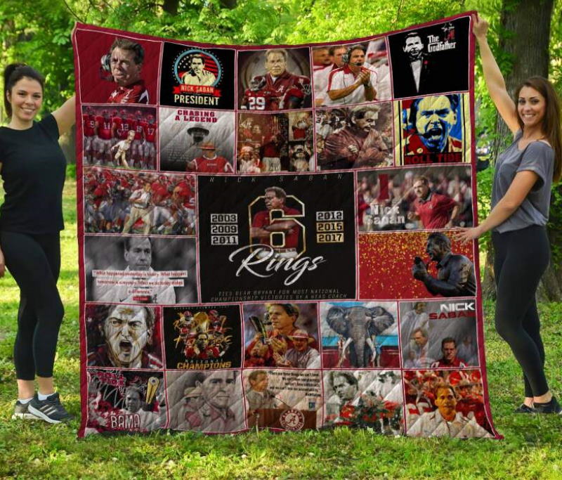 Nick Saban 3D Quilt Blanket