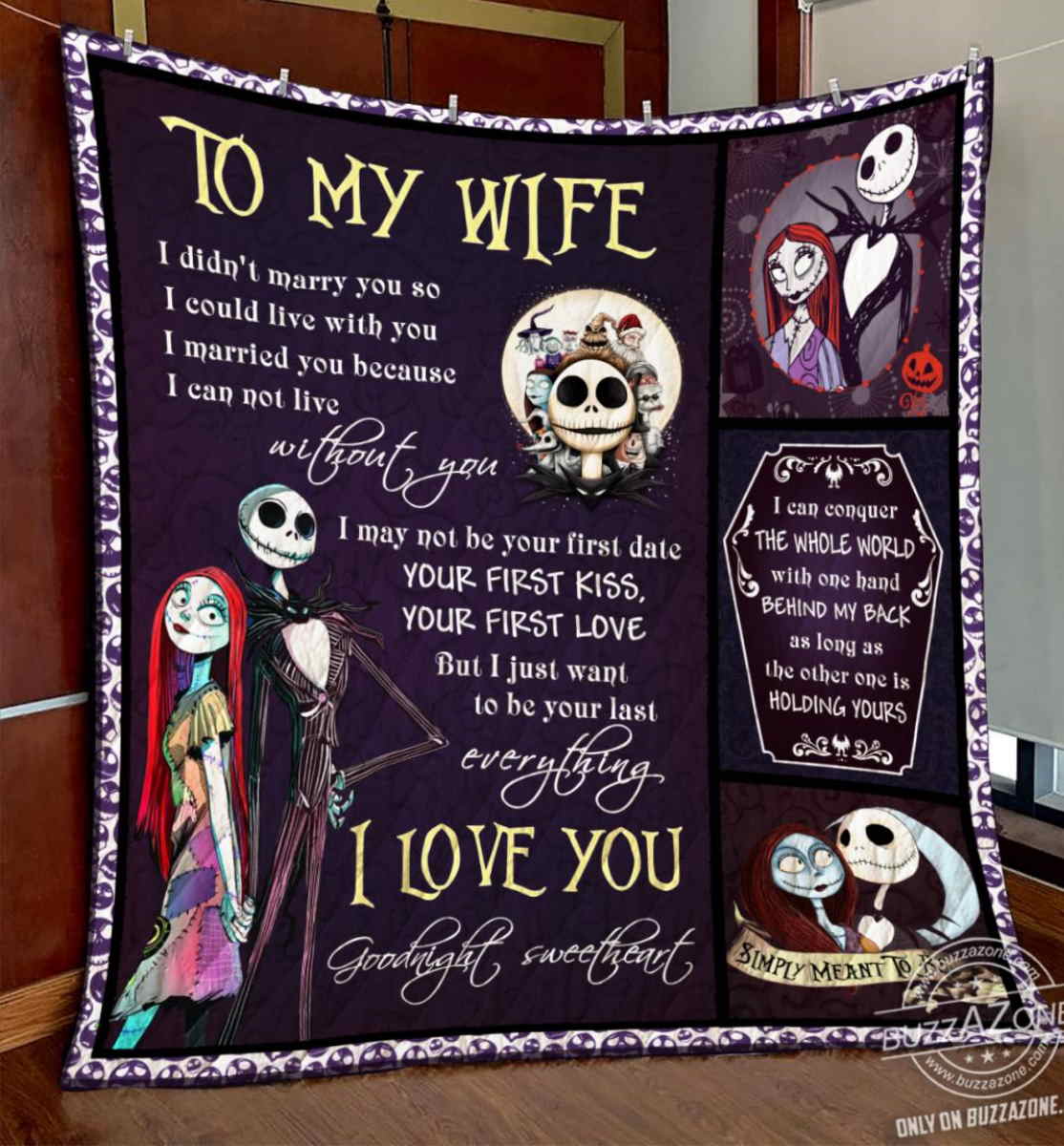 Nightmare Can Not Live Without You Quilt Blanket