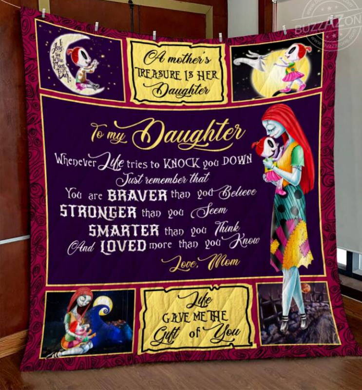 Nightmare Daughter Mom Knock You Down Quilt Blanket