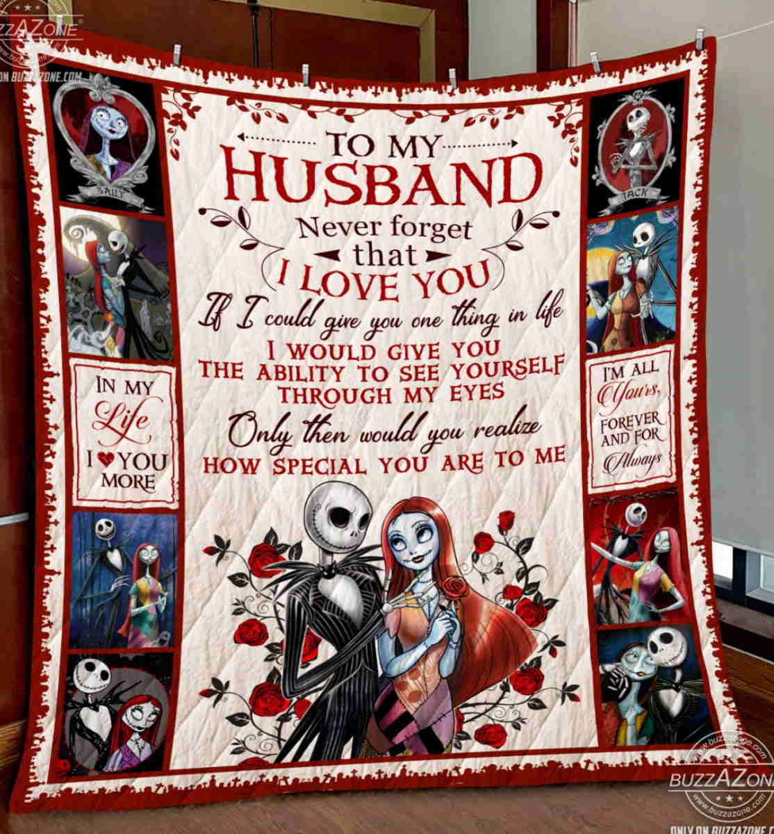 Nightmare Husband Ability To See Yourself Quilt Blanket