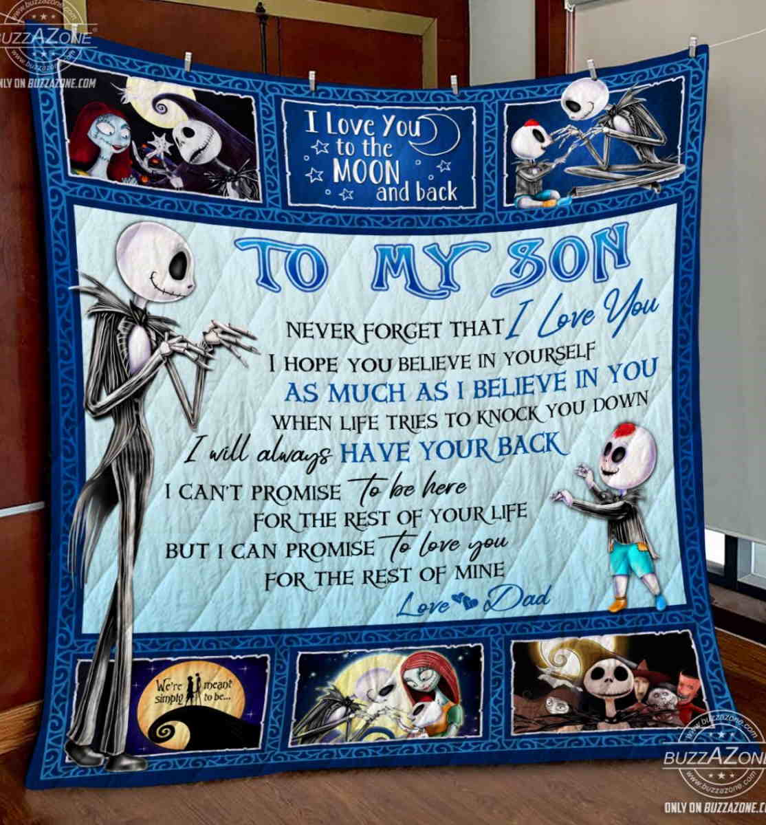 Nightmare Son Dad Have Your Back Quilt Blanket