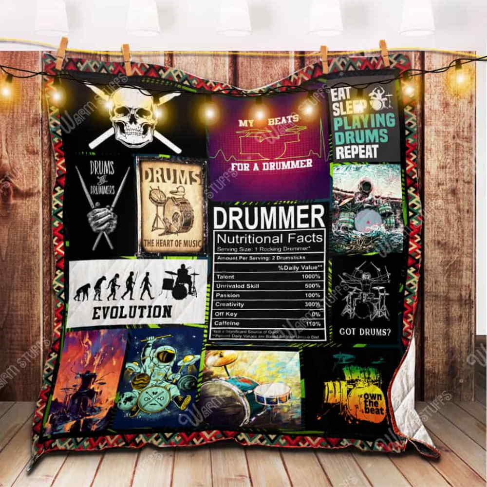 No Drums No Life 3D Quilt Blanket