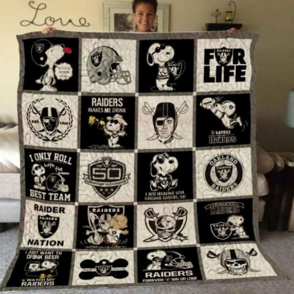 Oakland Raiders Nation Quilt Blanket