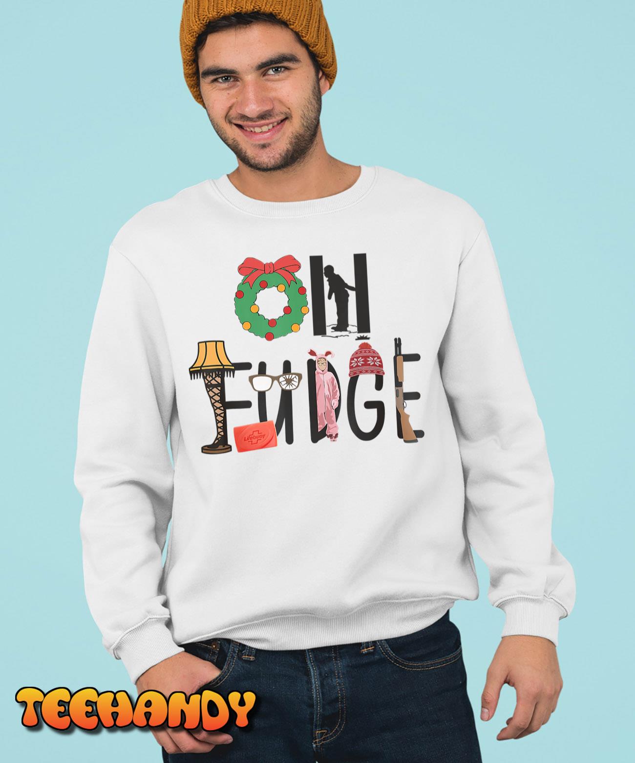 Oh Fudge Santa Hat Christmas Story Family Christmas Kids T-Shirt