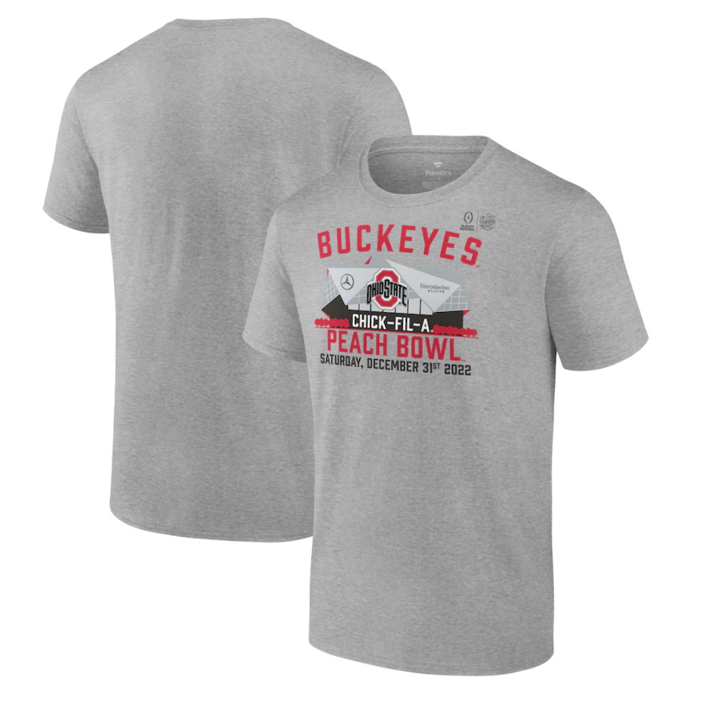 Ohio State Buckeyes College Football Playoff 2022 Peach Bowl Gameday Stadium T-Shirt
