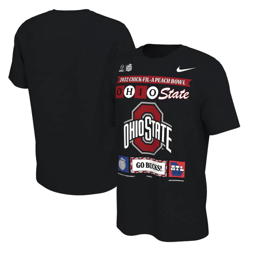 Ohio State College Football Playoff 2022 Peach Bowl Illustrated T-Shirt