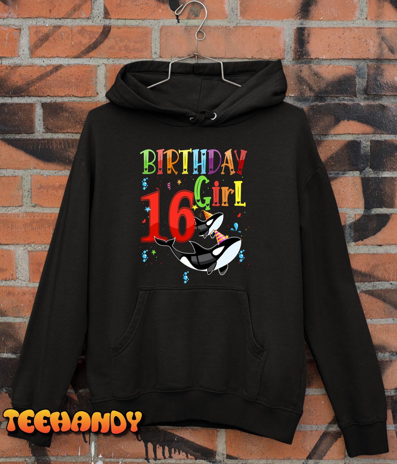 Orcas 16th Birthday Girl Orca Killer Whale As Party Costume Pullover Hoodie