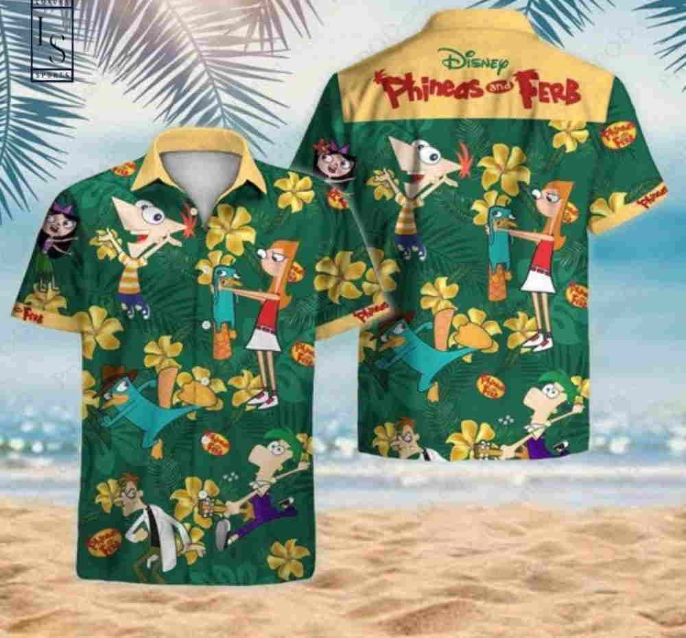 Phineas And Ferb Tropical Forest Hawaiian Shirt