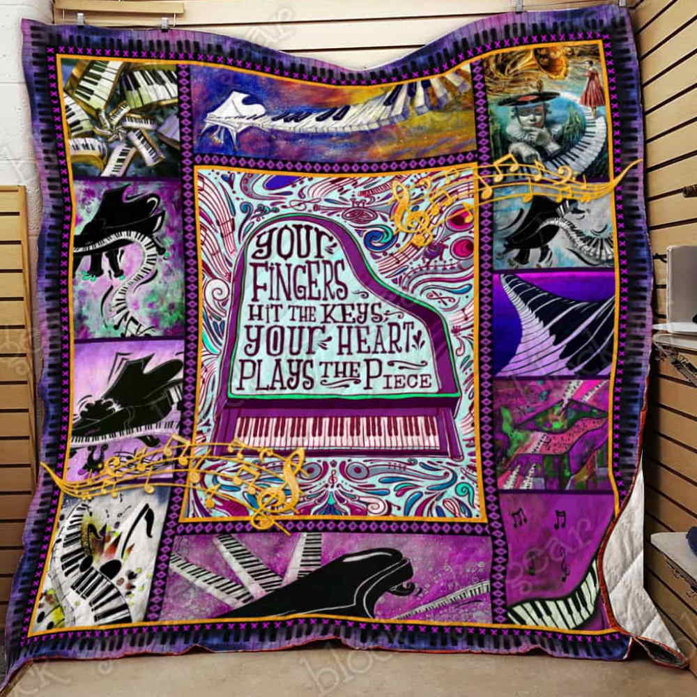 Piano 3D All Over Printed Quilt Blanket