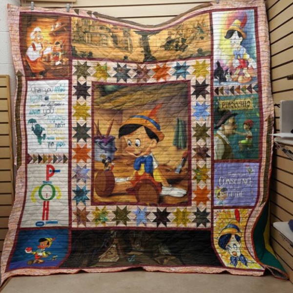 Pinocchio Fabric 3D Quilt Blanket