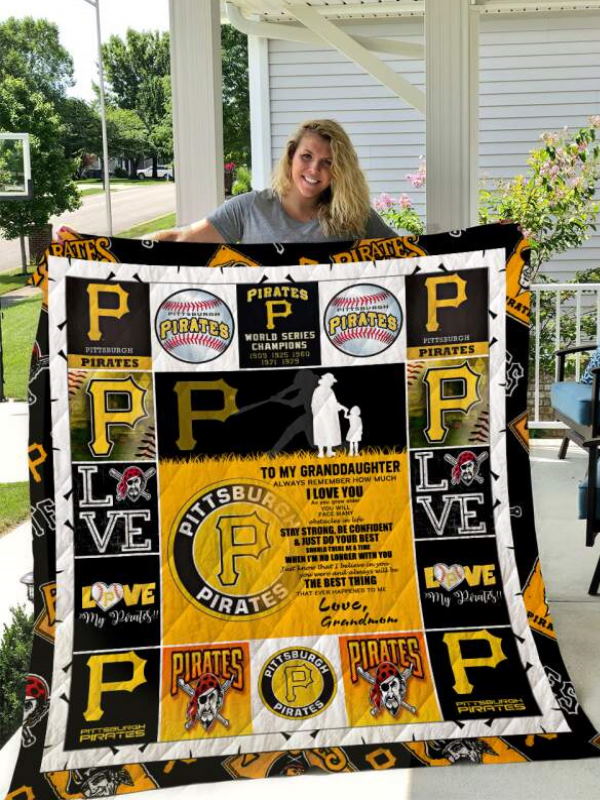 Pittsburgh Pirates To My Granddaughter Love Grandmom Quilt Blanket