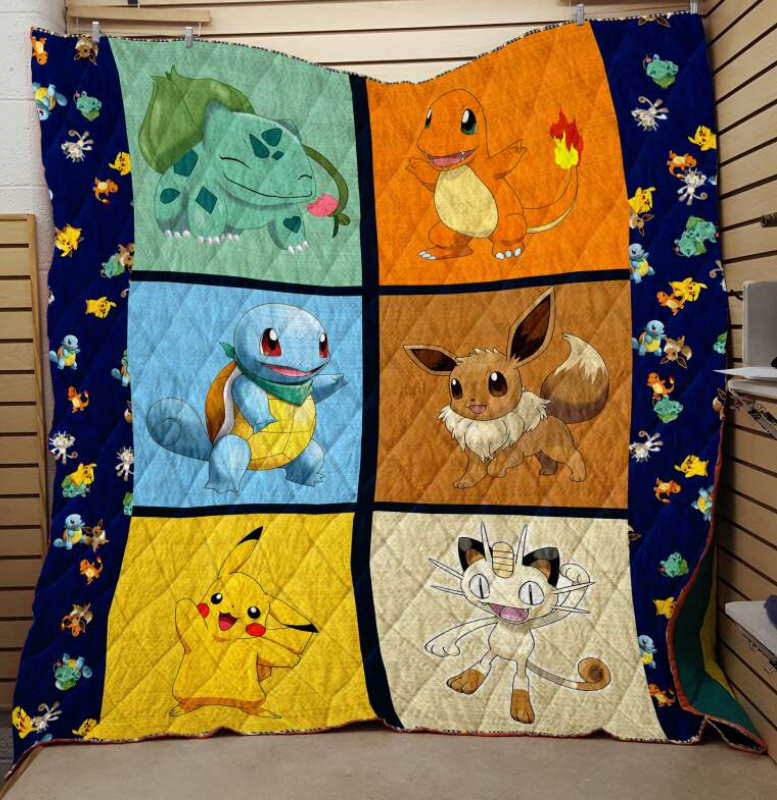 Pokemom 3D Quilt Blanket