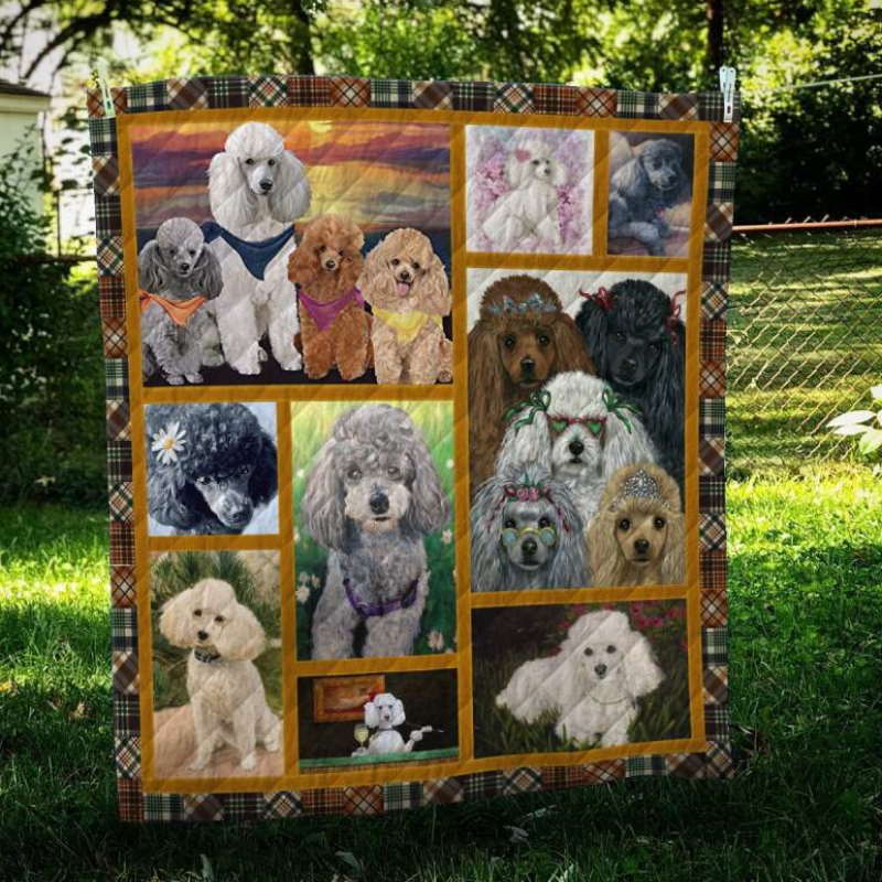 Poodle Story Quilt Blanket