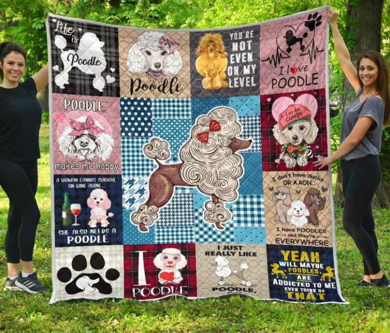 Poodlei Have Poodles Quilt Blanket