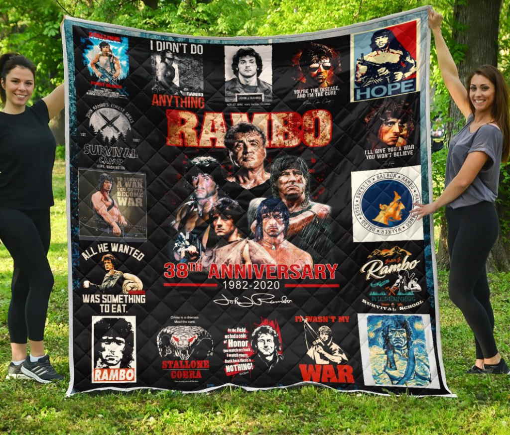 Rambo  All Over Printed 3D Quilt Blanket