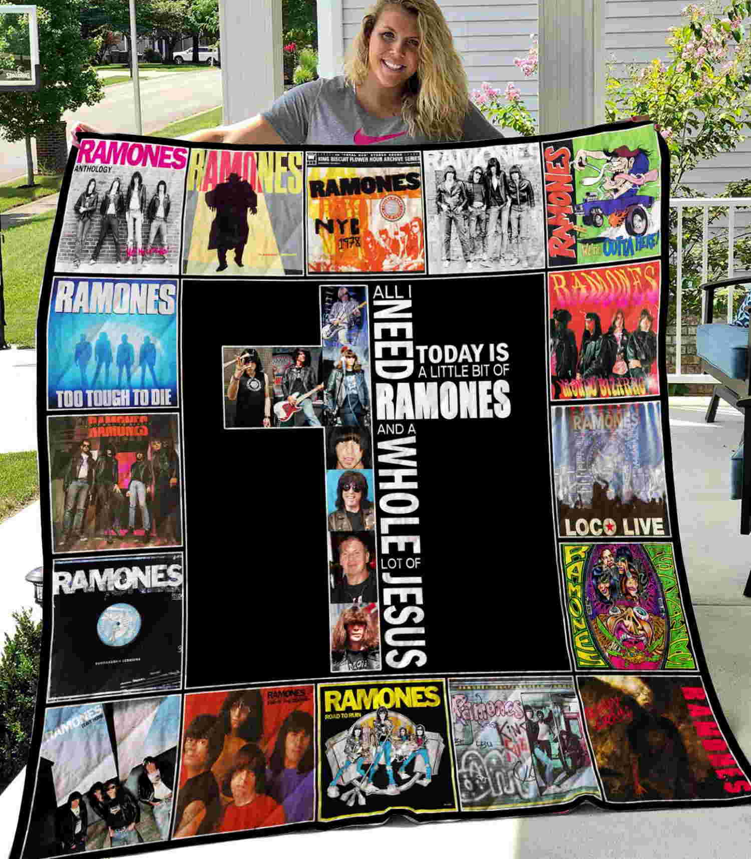 Ramones All Over Printed 3D Quilt Blanket