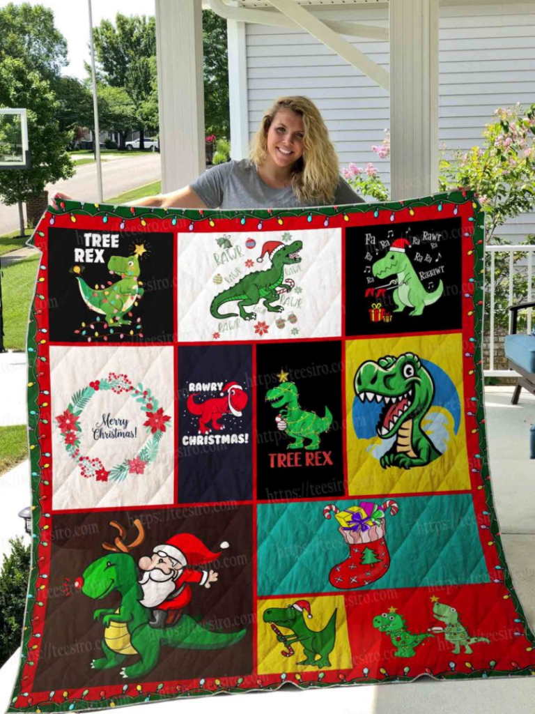 Rex Christmas Quilt Blanket