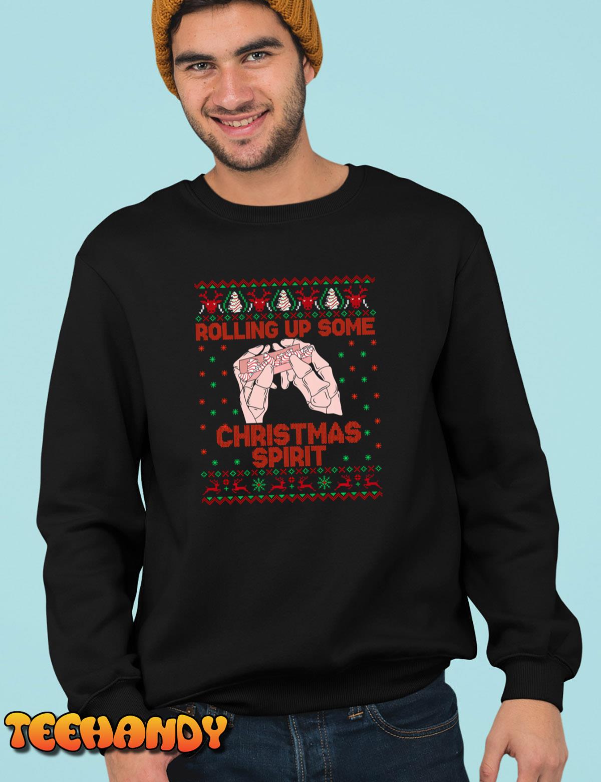 Rolling Up Some Christmas Spirit Tree Cakes Ugly Sweater Sweatshirt