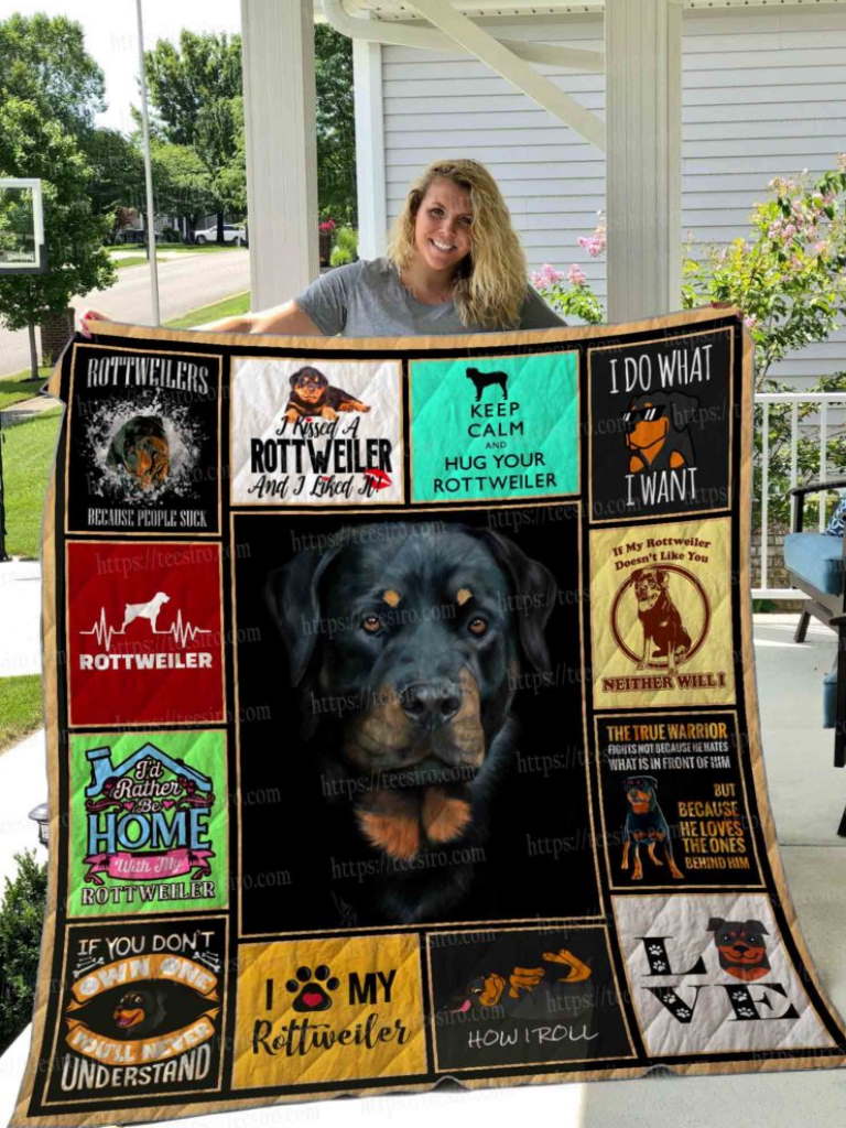 Rottweiler All Over Printed Quilt Blanket