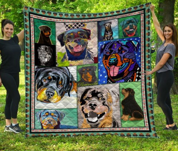 Rottweiler Kokopop Quilt Blanket