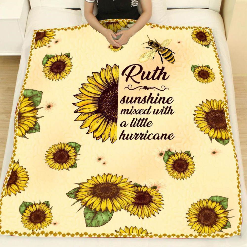 Ruth Sunflower 3D Quilt Blanket Gift